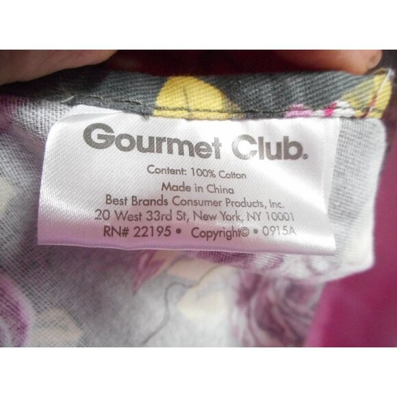 Floral Rose Pink Green full Apron with bow accent tie neck and back - Picture 3 of 5